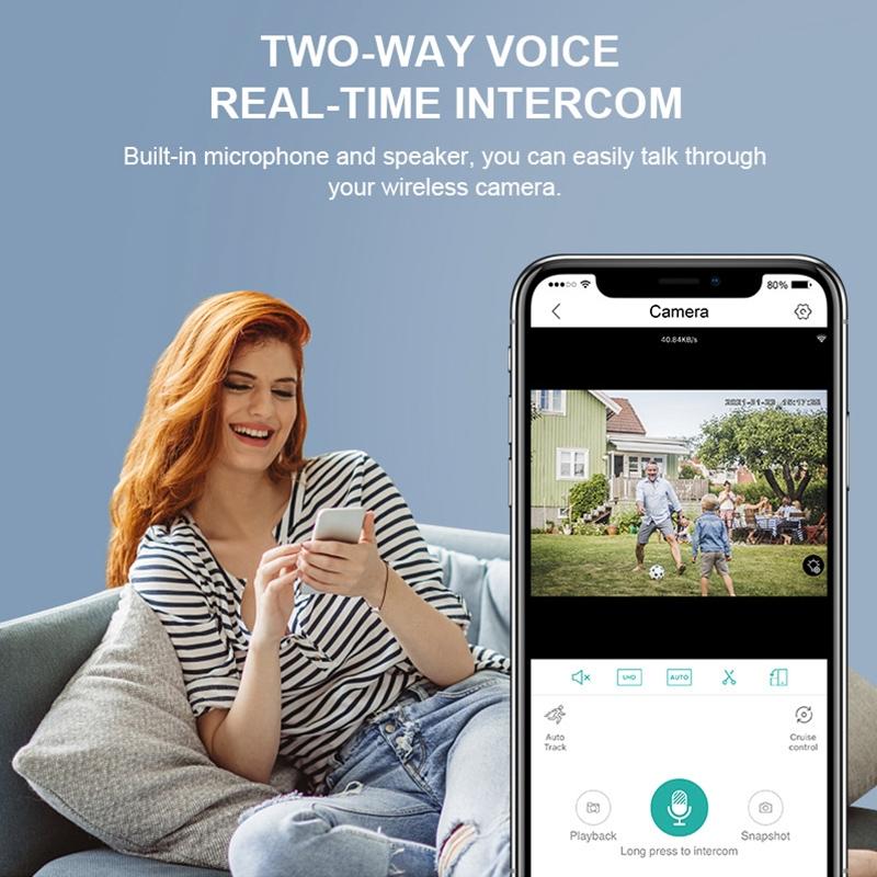 2.4G Wireless Ip Camera With 3.0Mp Motion Detection Two-Way Audio Night Vision And Tf Card Support - Ip65 Waterproof-1964932157256372230