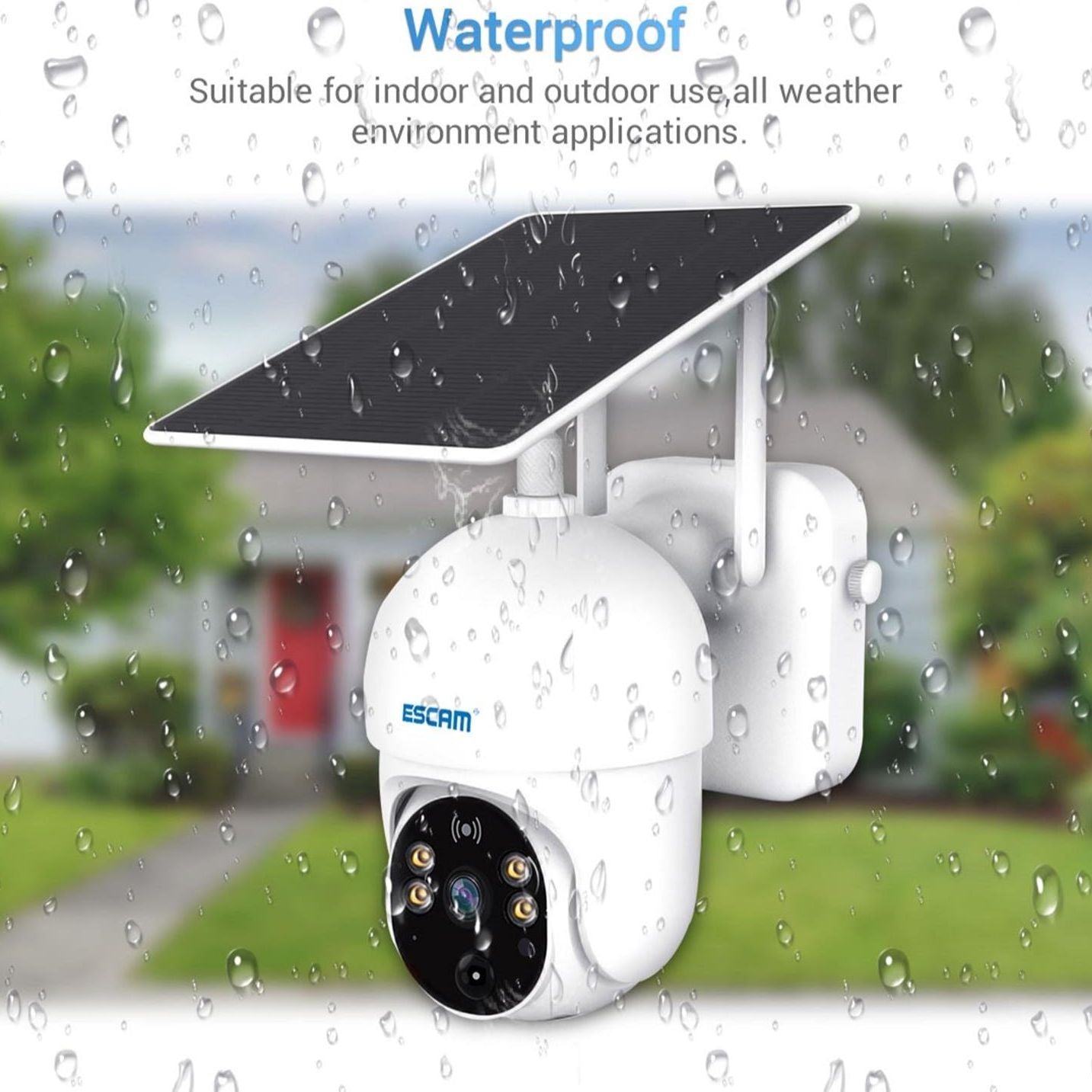 1080P Hd Solar Camera With Wifi Two-Way Voice Motion Detection Night Vision & Tf Card Support-1915197680351580164