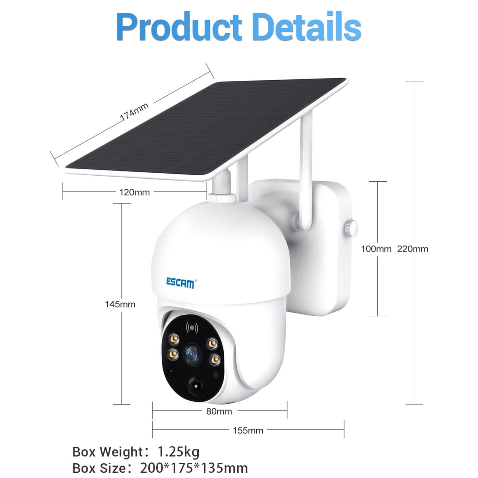 1080P Hd Solar Camera With Wifi Two-Way Voice Motion Detection Night Vision & Tf Card Support-1915197680351580161