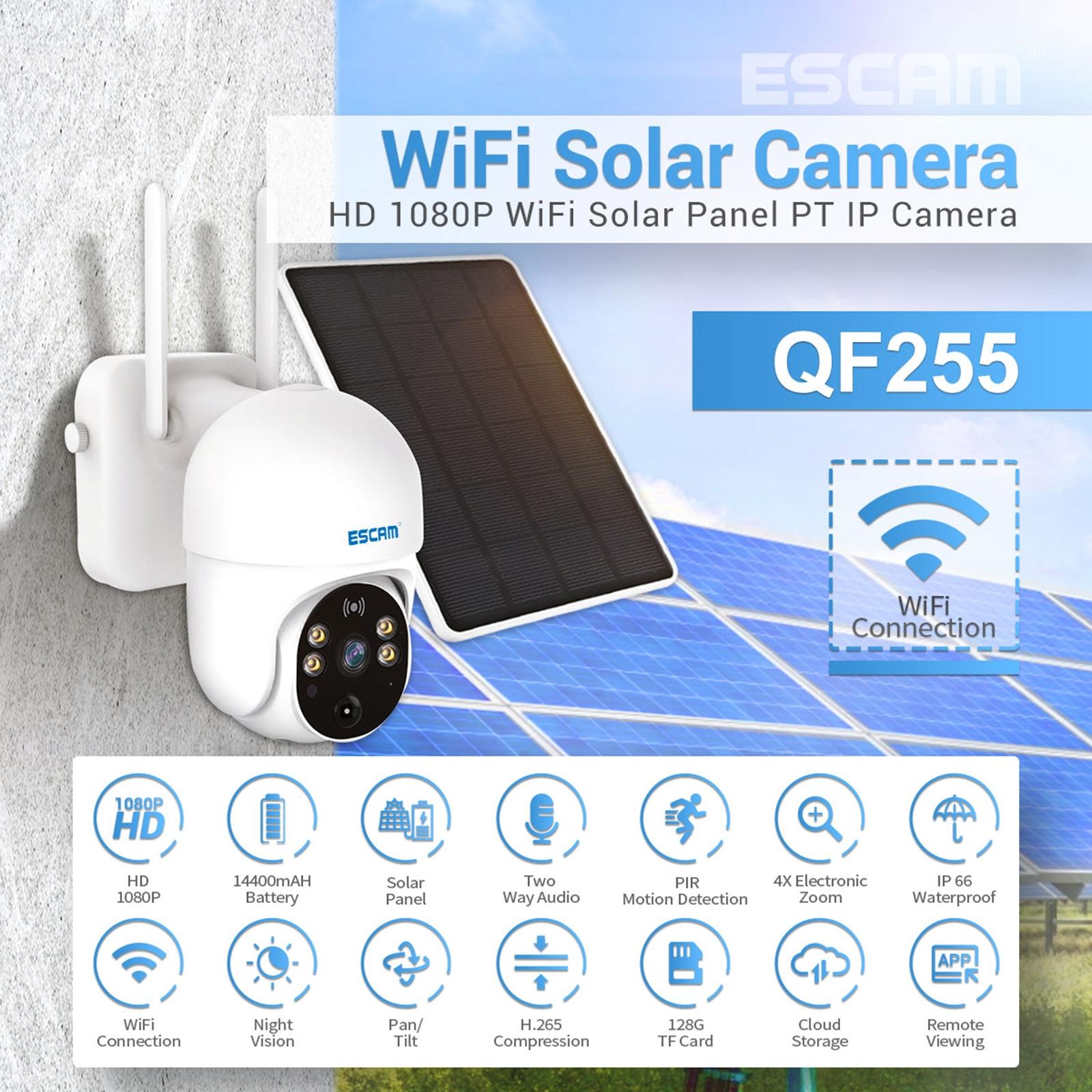 1080P Hd Solar Camera With Wifi Two-Way Voice Motion Detection Night Vision & Tf Card Support-1915197680351580169
