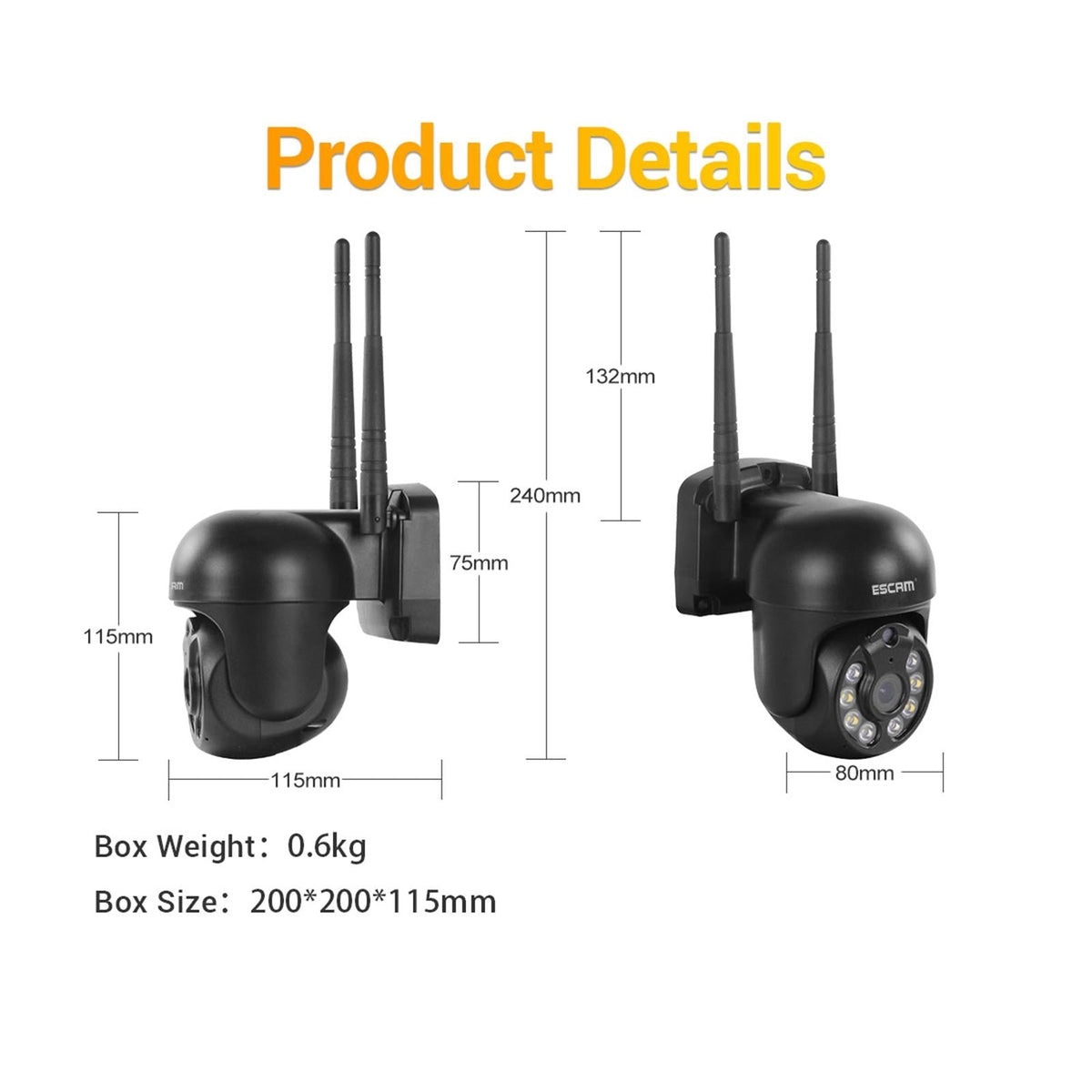 Wireless Dome Ip Camera With 3.0Mp Motion Detection Two-Way Audio Night Vision &amp; Tf Card Support-1915196616831275009