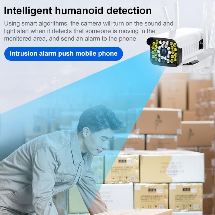 Hd Outdoor Surveillance Camera With Voice Intercom Night Vision Human Detection Tf Card Wifi Ptz Rotation-1915196618102149123