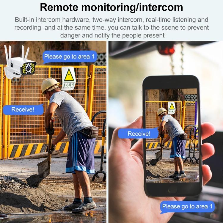 Hd Outdoor Surveillance Camera With Voice Intercom Night Vision Human Detection Tf Card Wifi Ptz Rotation-1915196618102149124
