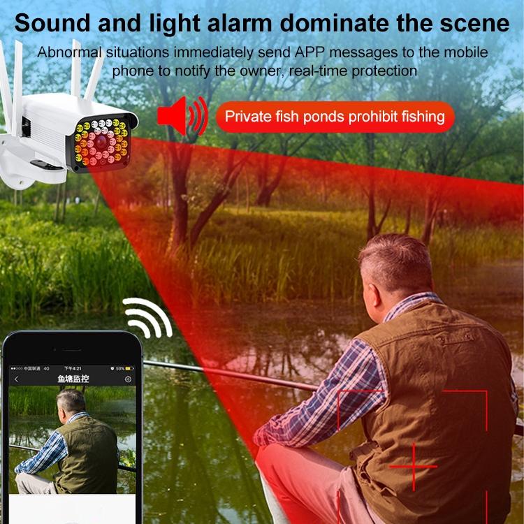 Hd Outdoor Surveillance Camera With Voice Intercom Night Vision Human Detection Tf Card Wifi Ptz Rotation-1915196618102149125