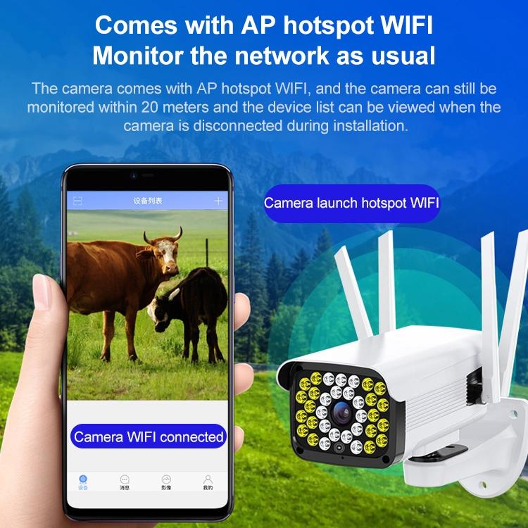 Hd Outdoor Surveillance Camera With Voice Intercom Night Vision Human Detection Tf Card Wifi Ptz Rotation-1915196618102149127