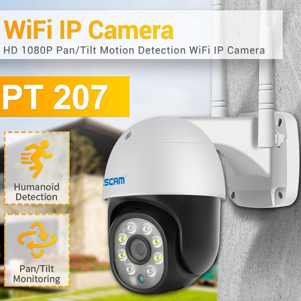1080P Wifi Ip Camera With Two-Way Audio Motion Detection Night Vision And Tf Card Support-1915196612066545670