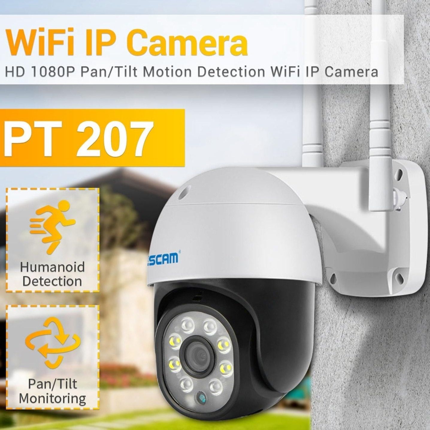 1080P Wifi Ip Camera With Two-Way Audio Motion Detection Night Vision And Tf Card Support-1915196612066545670