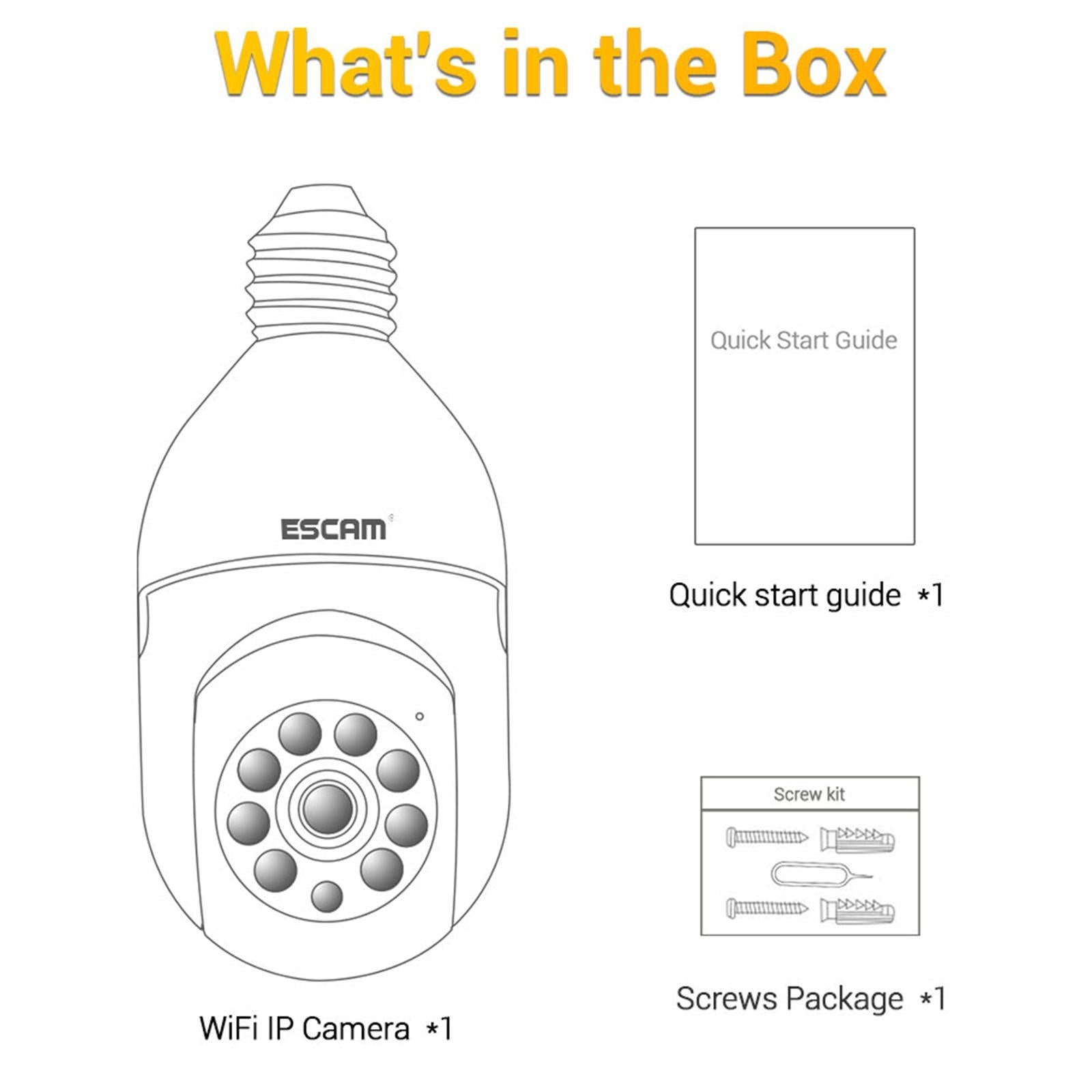 1080P Wifi Light Bulb Camera With Motion Detection Night Vision And Two-Way Audio-1915197294404308996