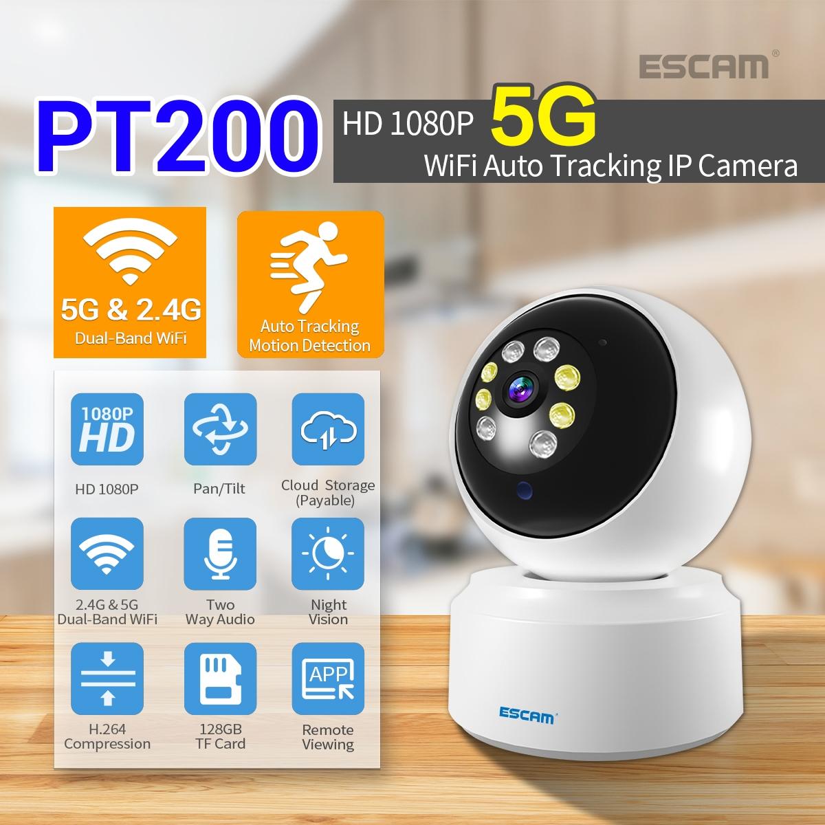 1080P Dual-Band Wifi Ip Camera With Night Vision Motion Detection Auto Tracking Tf Card And Two-Way Audio-1915196612536307715