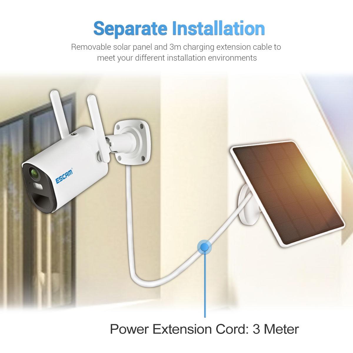 Hd 1080P Wifi Solar Panel Ip Camera Support Motion Detection / Night Vision / Tf Card / Two-Way Audio-1915197498679496709