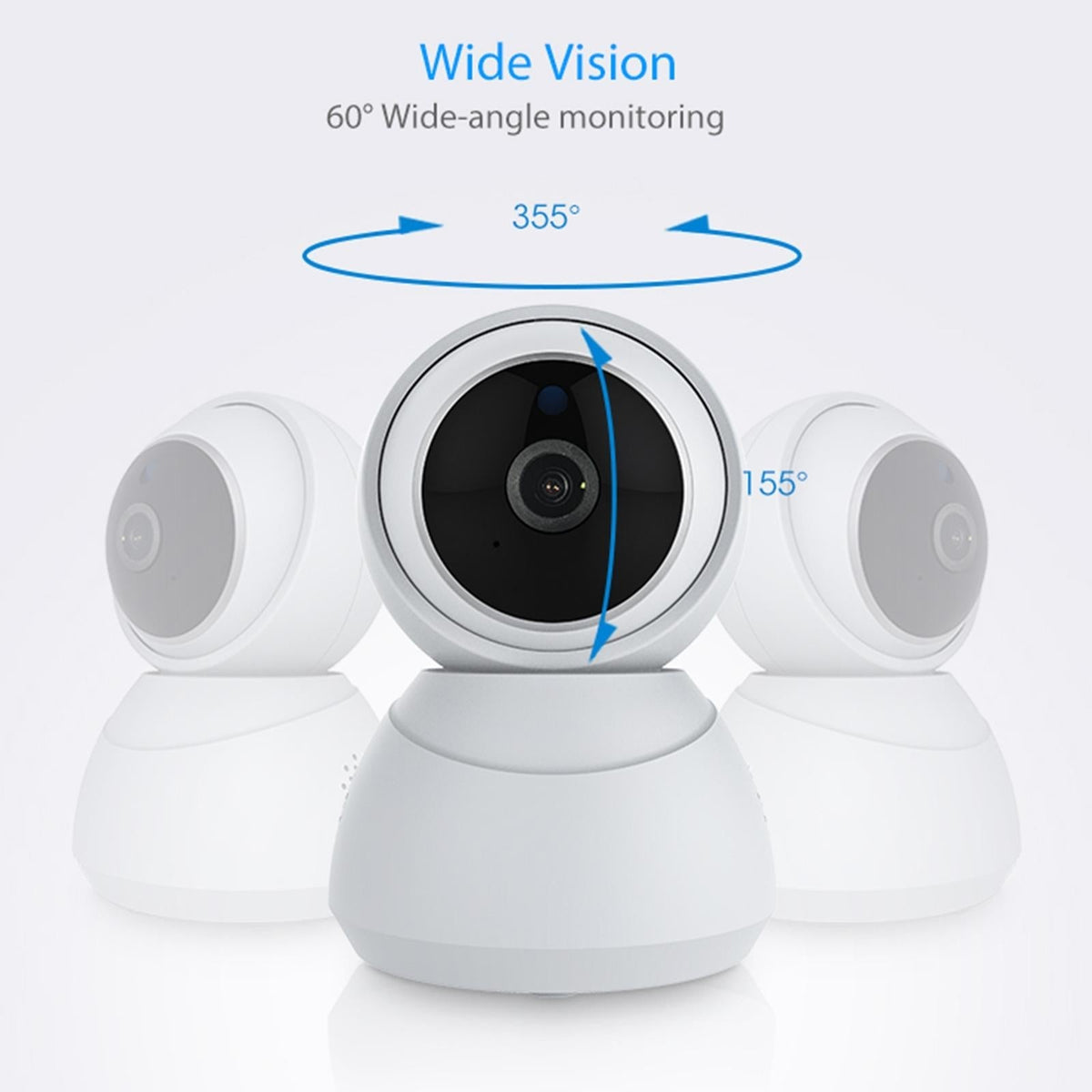 Smart Indoor Wifi Pt Ip Camera - White-1915196632891265029