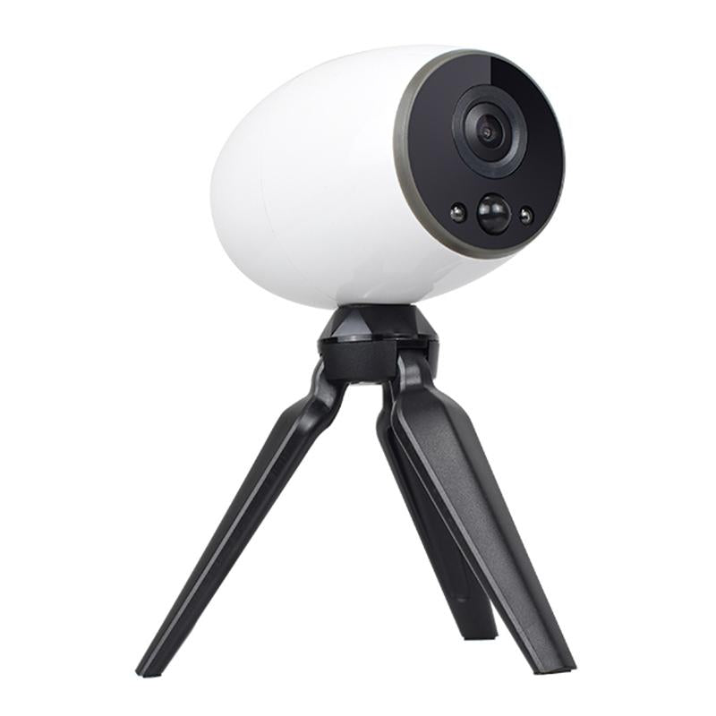 Smart Wifi Camera With Night Vision & Two-Way Audio - White Tripod Support-1964932159395467264