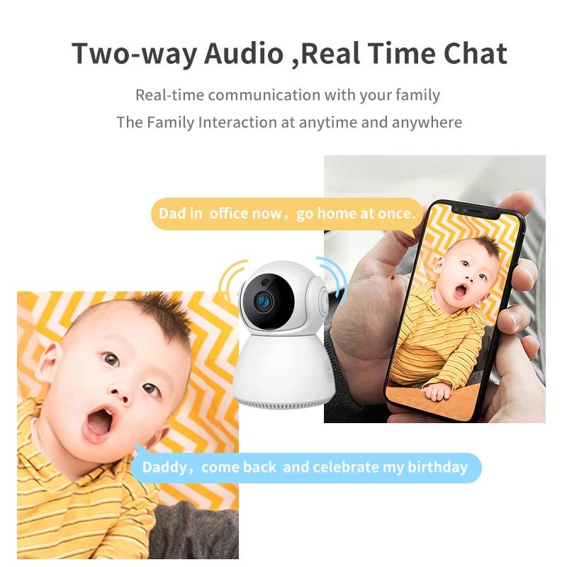 Smart Wifi Security Camera With Pan-Tilt 1.0Mp Tf Card Two-Way Audio Motion Detection Night Vision-1915196615090638851