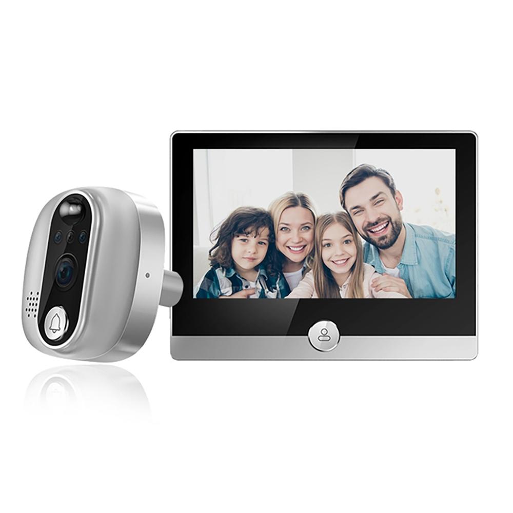 1080P Wifi Smart Doorbell With Motion Detection - 4.3 Inch Visual Display-1915197418807365632