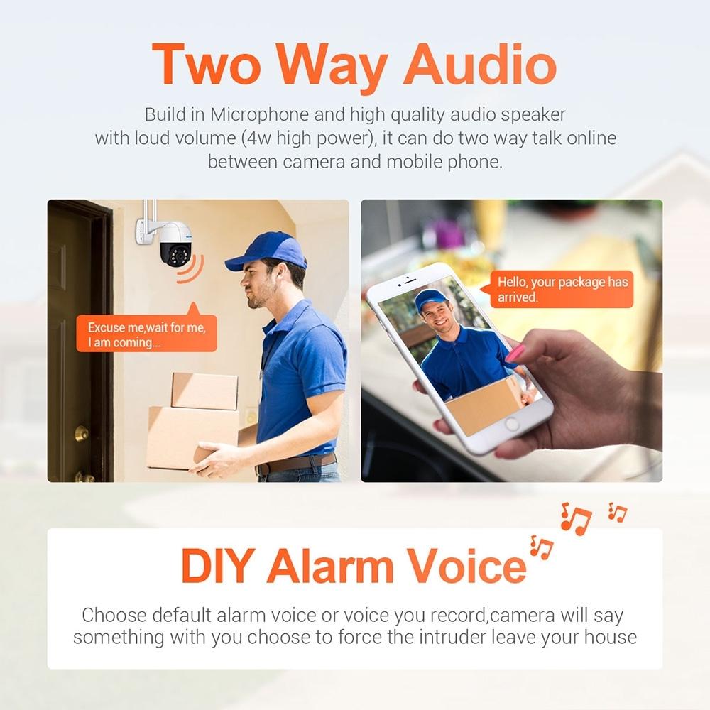 1080P Wifi Ip Camera With Pan / Tilt Humanoid Detection Night Vision Waterproof Tf Card Two-Way Audio-1964932157944238083