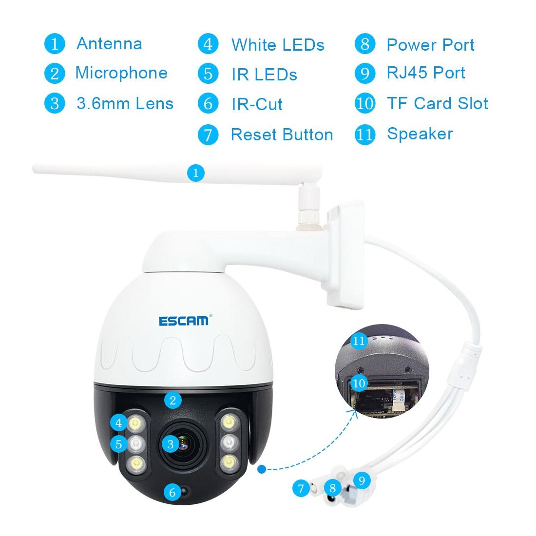 5Mp Wifi Waterproof Ip Camera With Pan / Tilt / 4X Zoom Two-Way Talk & Night Vision-1964932160448237576
