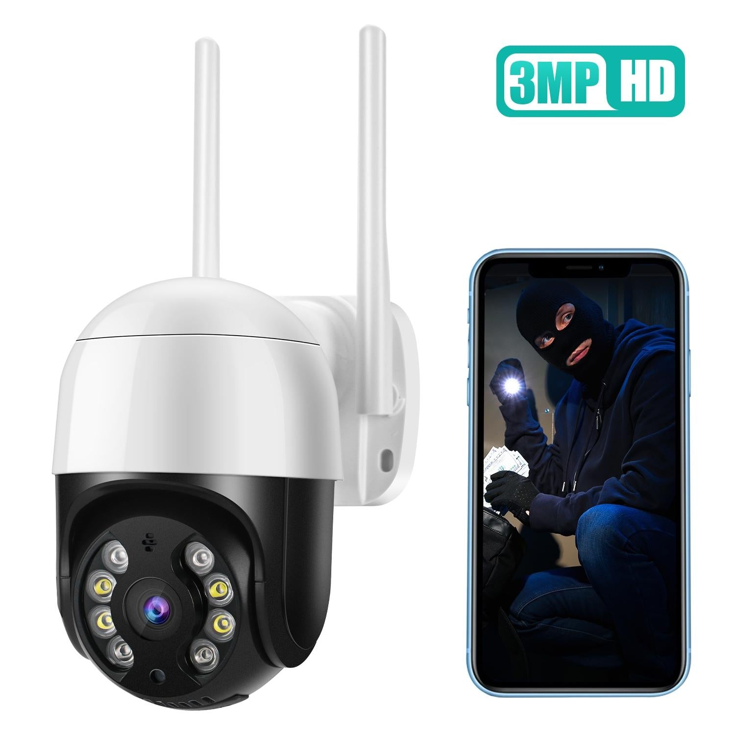 3.0Mp Wifi Ip Camera With Night Vision Motion Detection Two-Way Audio & Tf Card Support-1915196616042745857