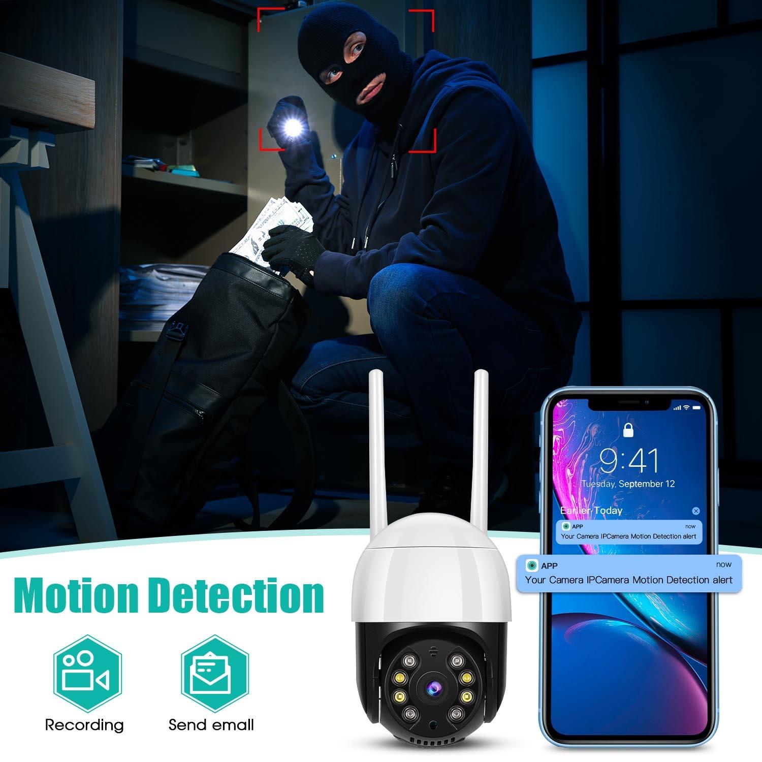 3.0Mp Wifi Ip Camera With Night Vision Motion Detection Two-Way Audio & Tf Card Support-1915196616042745862