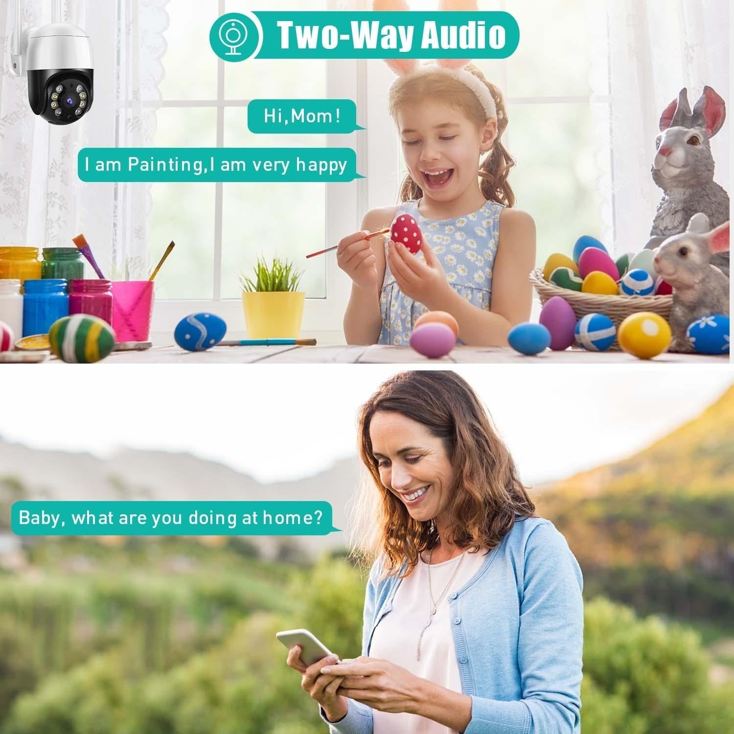 3.0Mp Wifi Ip Camera With Night Vision Motion Detection Two-Way Audio & Tf Card Support-1915196616042745864