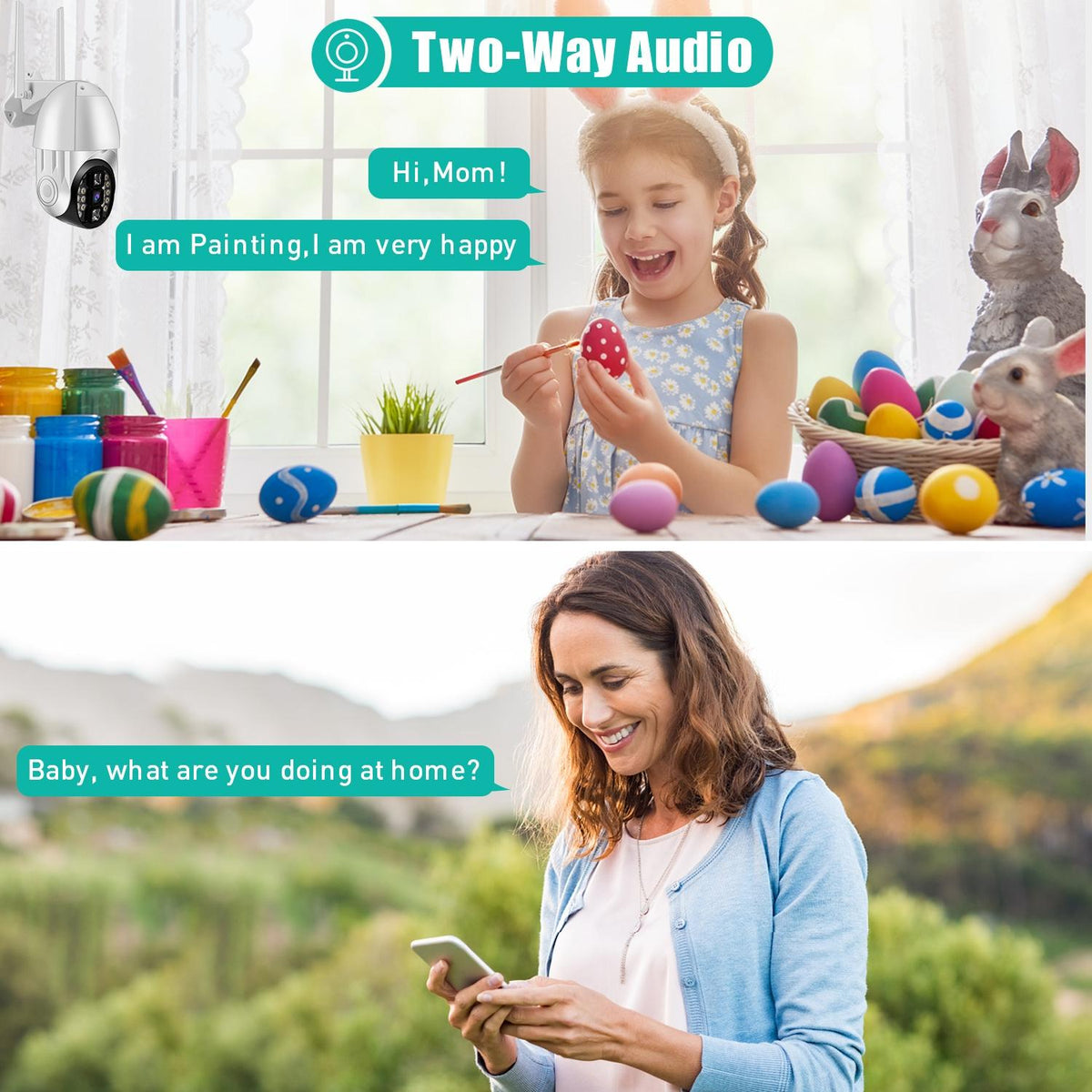 360 Degree Rotating Wifi Camera With Full Colour Two-Way Voice Motion Detection And 64Gb Tf Card-1915196617145847810