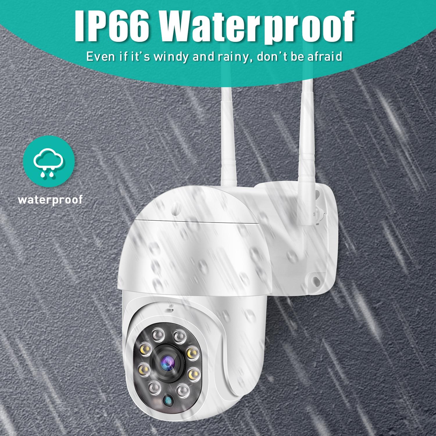 Waterproof Ptz Wifi Camera With Night Vision & Two-Way Voice Intercom & Motion Detection-1915196610644676614