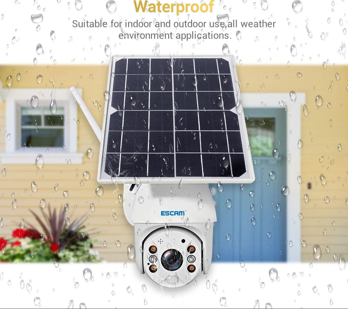 Waterproof Solar Wifi Camera With Night Vision And Two-Way Audio-1964932158627909638