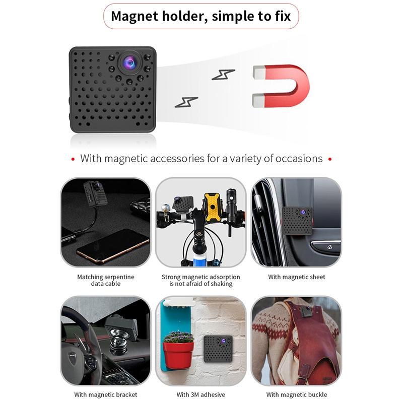 1080P Hd Wifi Mini Security Camera With Wide Angle Motion Detection Night Vision & Tf Card Support-1964932318930014211