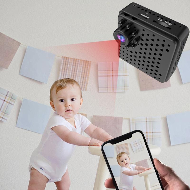 1080P Hd Wifi Mini Security Camera With Wide Angle Motion Detection Night Vision & Tf Card Support-1964932318930014214
