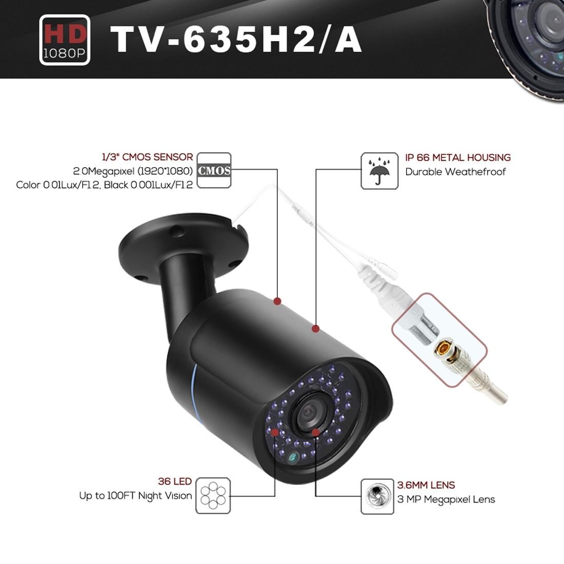 Waterproof Ahd Camera With 2Mp Sensor And Night Vision-1915196718627033093
