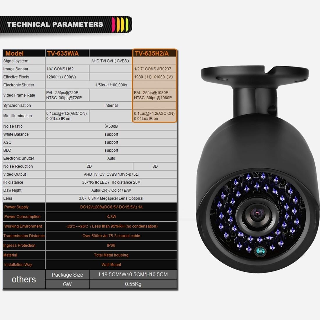 Waterproof Ahd Camera With 2Mp Sensor And Night Vision-1915196718627033095