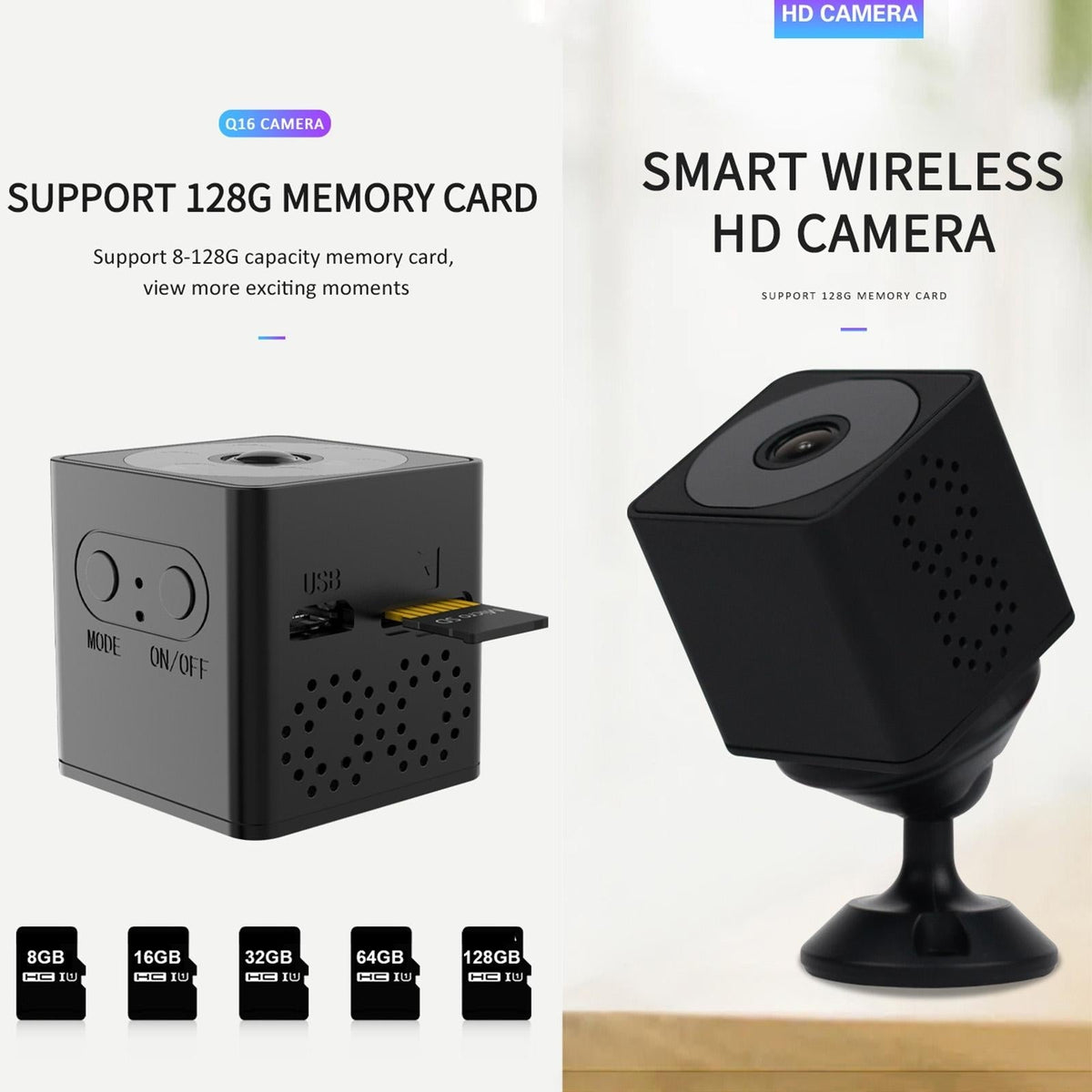 Mini Wifi Action Camera With Night Vision And Motion Detection - Black-1964932172259397636