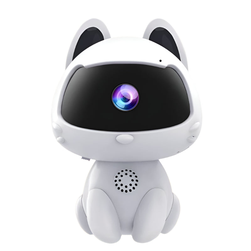 Smart Home Camera With Night Vision & Two-Way Voice & Motion Detection - Cute Pets White-1964932158812459008