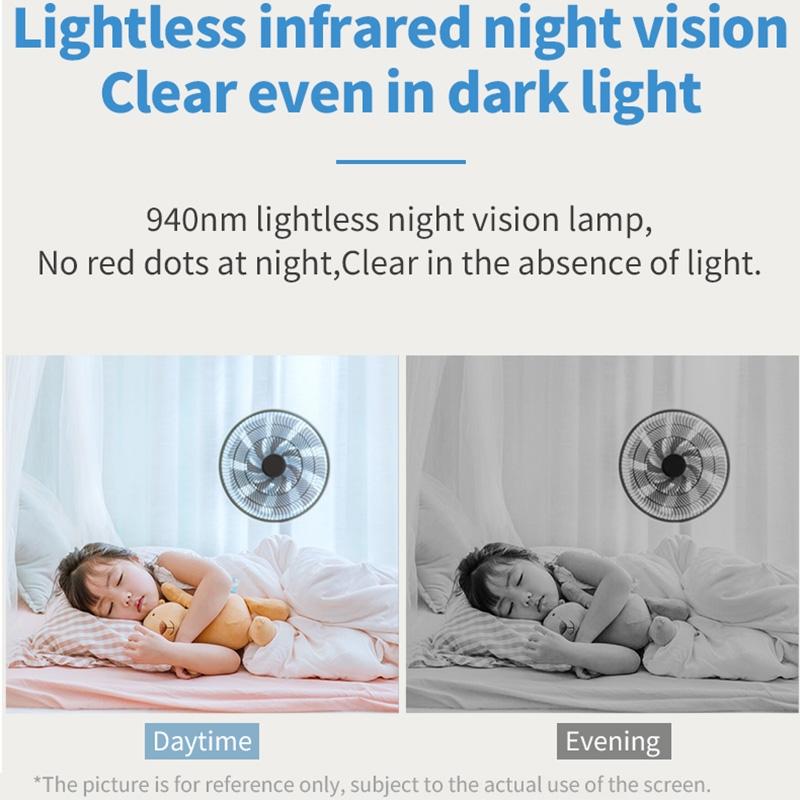 Smart Home Camera With Night Vision & Two-Way Voice & Motion Detection - Cute Pets White-1964932158812459017