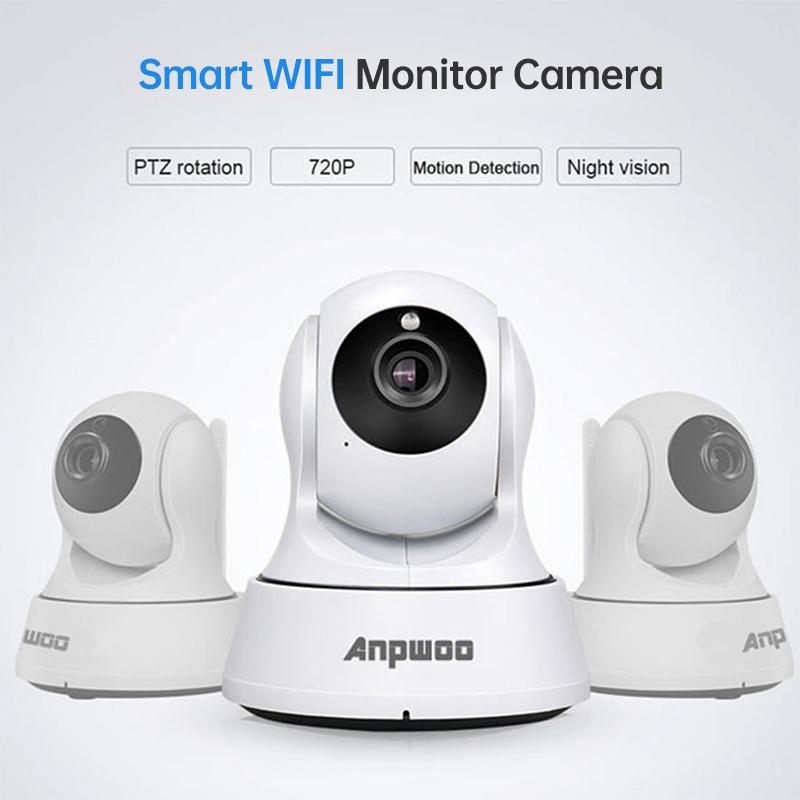 720P Smart Wifi Monitor Camera With 100W Wide Angle Lens Night Vision & Tf Card Expansion-1915196642512998405