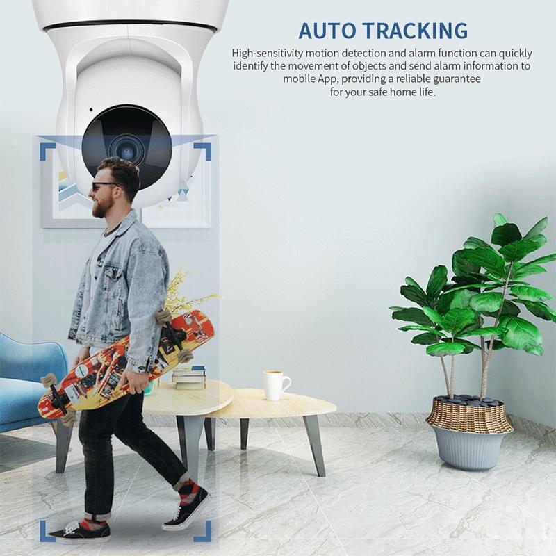 720P Smart Wifi Monitor Camera With 100W Wide Angle Lens Night Vision & Tf Card Expansion-1915196642512998406