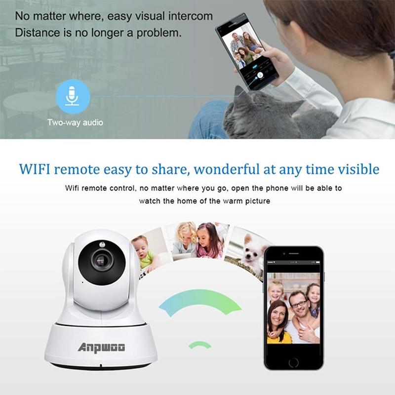 720P Smart Wifi Monitor Camera With 100W Wide Angle Lens Night Vision & Tf Card Expansion-1915196642512998407