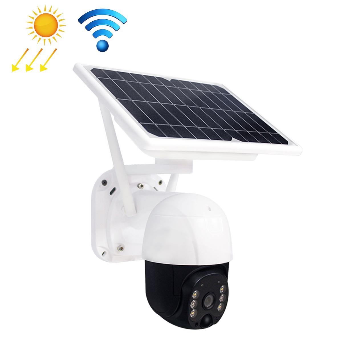 Full Hd Solar Wifi Camera With Pir Alarm &amp; Night Vision - 2-Way Audio Tf Card Slot Battery Not Included-1964932303717273601