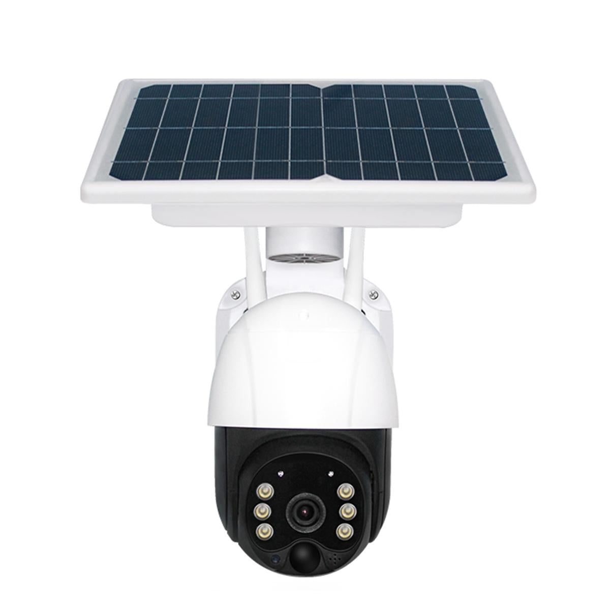 Full Hd Solar Wifi Camera With Pir Alarm & Night Vision - 2-Way Audio Tf Card Slot Battery Not Included-1964932303717273600