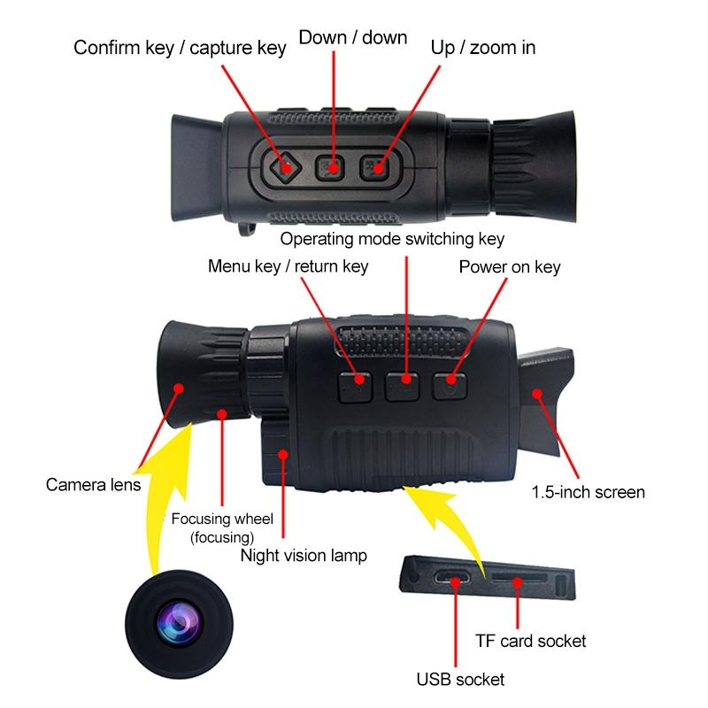 5X Digital Night Vision Monocular With Infrared Thermal Imaging-1915197934518013954