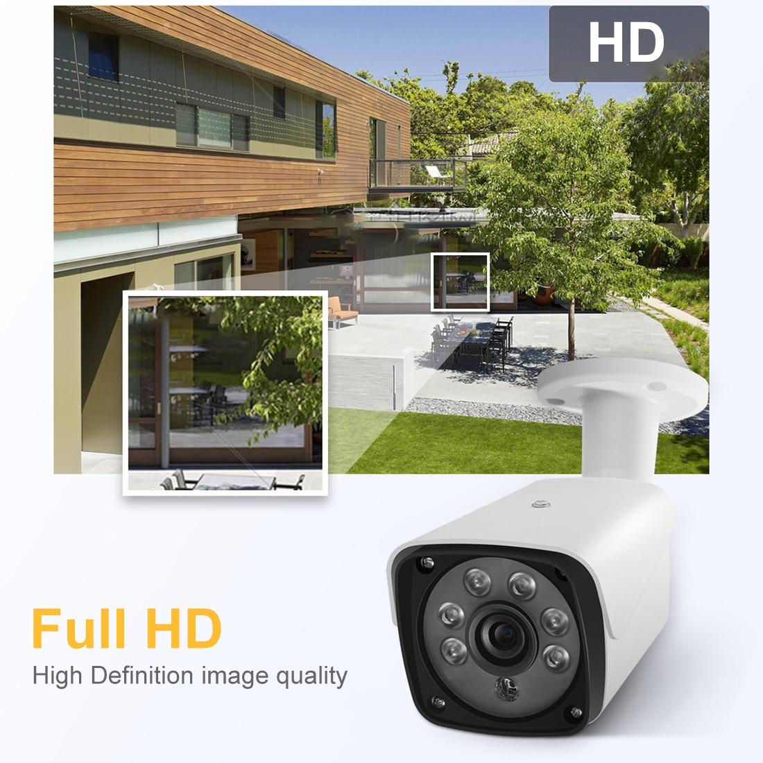 1500Tvl Cctv Dvr Surveillance System With 6 Led Array Bullet Camera - 3.6Mm Lens Ip66 Weatherproof Night Vision Support - White-1915196637450473480
