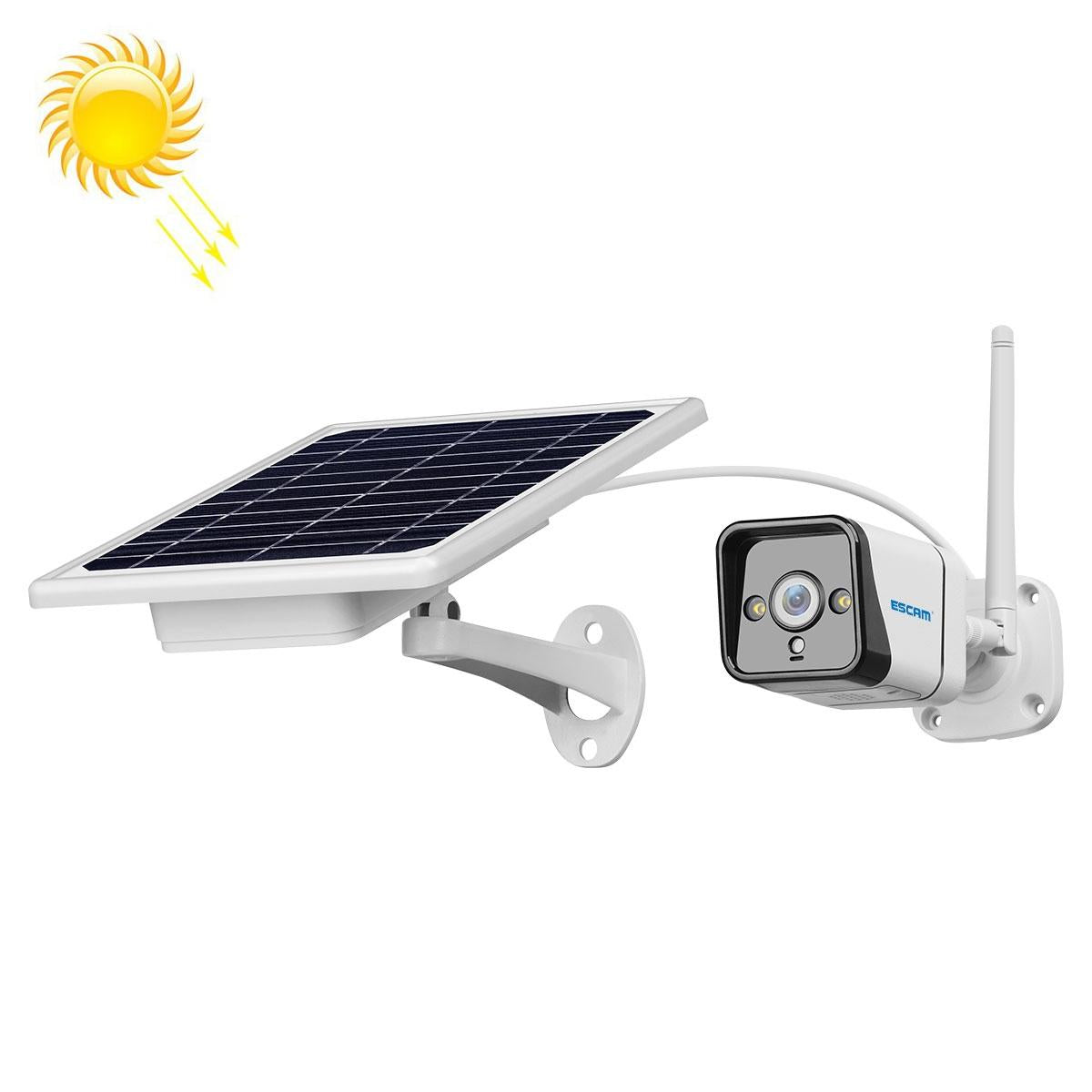 Waterproof Wifi Solar Camera With Night Vision &amp; Motion Detection &amp; Two Way Audio &amp; Tf Card - 1080P-1915198242639974401
