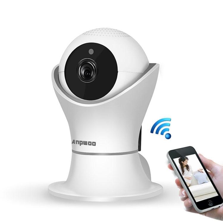 Wireless Hd Ip Camera With Motion Detection &amp; Night Vision - 128Gb Tf Card Support White-1915196639761534977