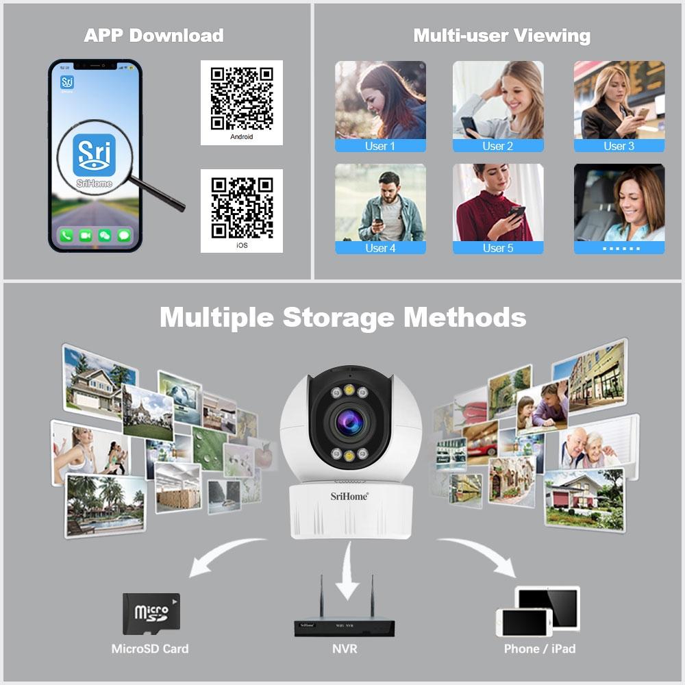 Wireless Home Security Camera System - 4.0Mp Fhd Low Power Consumption-1964932157428338697
