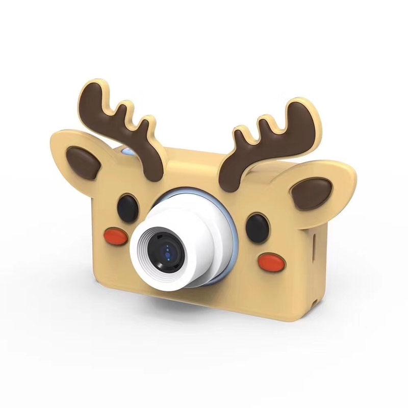 Mini Digital Sport Camera With 8.0Mp Lens 2.0 Screen Elk-Shaped Case &amp; 32Gb Memory For Kids-1915196516360916993