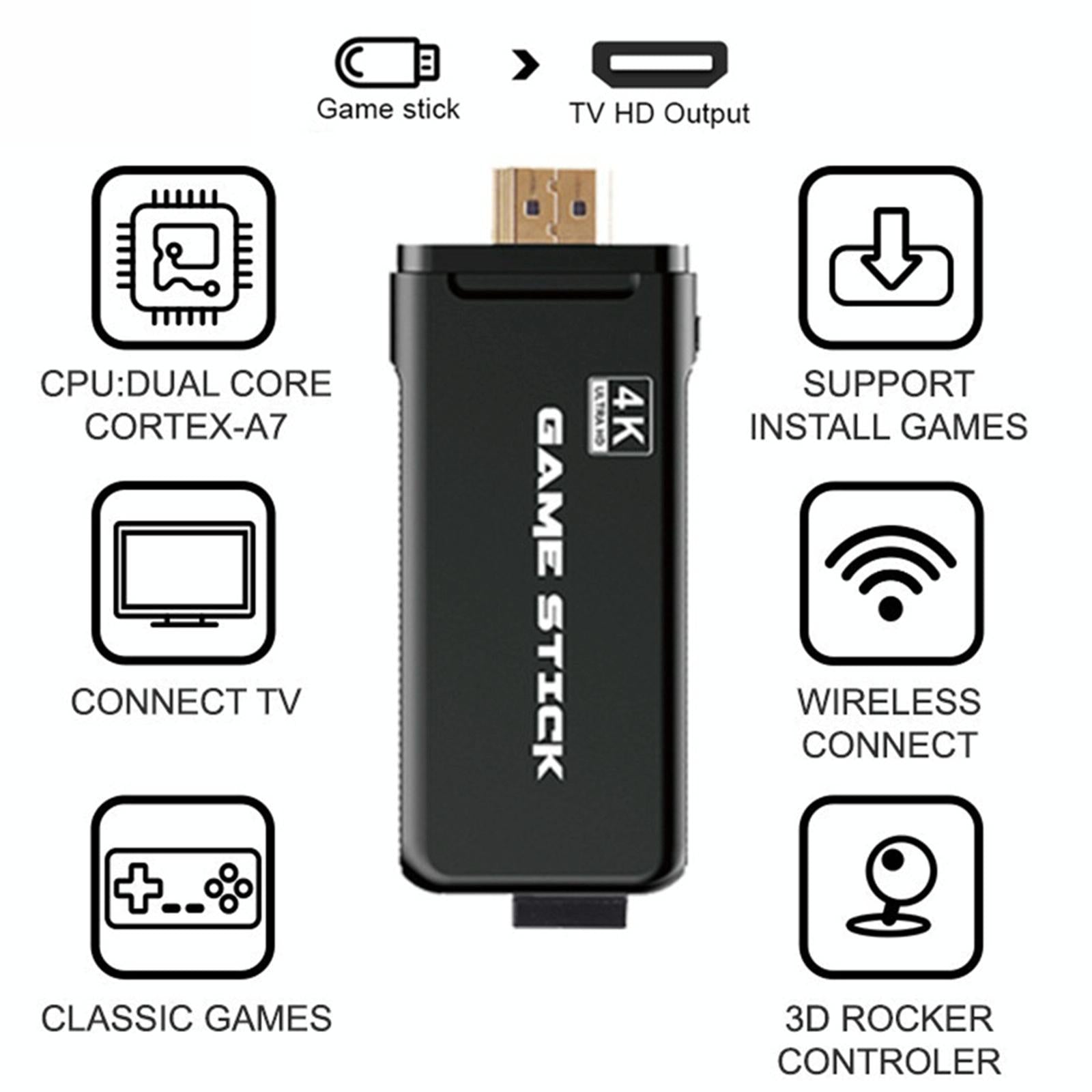 32Gb 4K Retro Game Stick + 2 Wireless Gamepads & 3000 Games-1915197927157010438