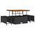 8 Piece Garden Sofa Set with Cushions Black Poly Rattan Acacia, vidaXL 3 Piece Garden Dining Set with Cushions Black Poly Rattan Acacia
