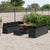 11 Piece Garden Sofa Set with Cushions Black Poly Rattan Acacia, vidaXL 2-Seater Garden Sofa with Cushions Black Poly Rattan, vidaXL 3 Piece Garden Dining Set with Cushions Black Poly Rattan Acacia