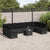 11 Piece Garden Sofa Set with Cushions Beige Poly Rattan