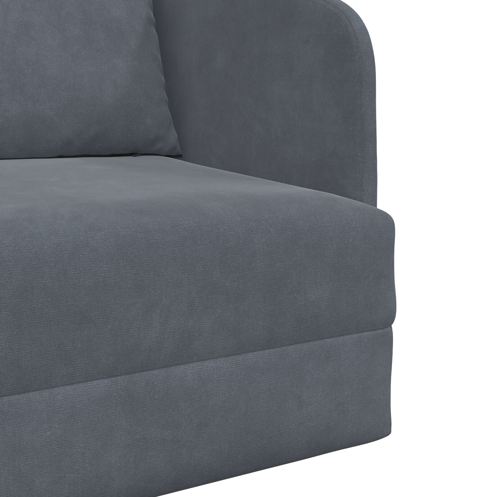 Floor Sofa Bed 2-in-1 Dark Grey 65x80x83 cm Velvet