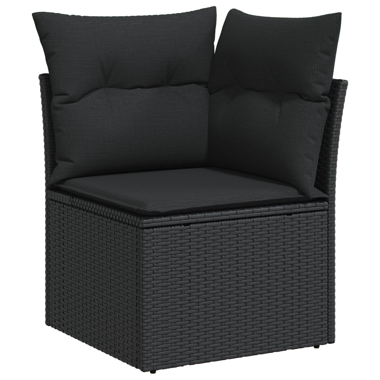 8 Piece Garden Sofa Set with Cushions Beige Poly Rattan